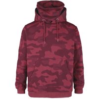 Black Premium by EMP - Camouflage/Flecktarn Kapuzenpullover - Camo Kapuzenpullover mit Kragen - S bis L - für Männer - Größe M - bordeaux von Black Premium by EMP