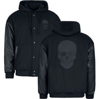 Black Premium by EMP Collegejacke - Collegejacket With Faux Leather Details - S bis XXL - für Männer - Größe M - schwarz von Black Premium by EMP