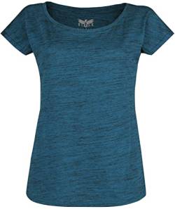 Black Premium by EMP Damen Blaue-meliertes T-Shirt M von Black Premium by EMP