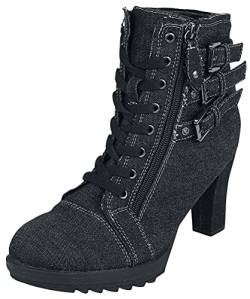 Black Premium by EMP Damen Schwarze High-Heels mit Denim-Optik EU40 von Black Premium by EMP