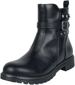 Black Premium by EMP Damen schwarze Boots mit Schnallen und Nieten EU40 von Black Premium by EMP