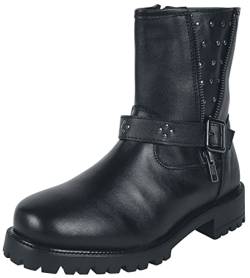 Black Premium by EMP Damen schwarze Boots mit Schnallen und Nieten EU40 von Black Premium by EMP