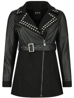 Black Premium by EMP Damen schwarze Jacke mit Kunstlerder-Details und Nieten L von Black Premium by EMP