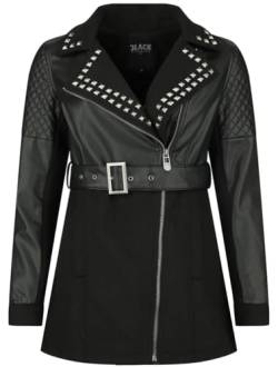 Black Premium by EMP Damen schwarze Jacke mit Kunstlerder-Details und Nieten S von Black Premium by EMP