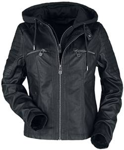 Black Premium by EMP Damen schwarze Kunstlederjacke im Biker-Style L von Black Premium by EMP