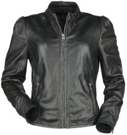 Black Premium by EMP Damen schwarze Lederjacke mit Stehkragen M von Black Premium by EMP