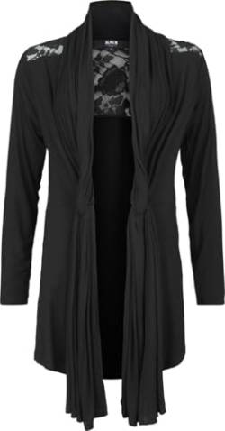 Black Premium by EMP Damen schwarzer Cardigan mit Knotendetails XXL von Black Premium by EMP