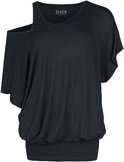 Black Premium by EMP Damen schwarzes T-Shirt im Double-Layer-Look M von Black Premium by EMP