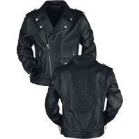 Black Premium by EMP - Gothic Lederjacke - The Road Crew - XL bis XXL - für Männer - Größe XXL - schwarz von Black Premium by EMP