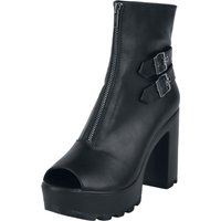 Black Premium by EMP - Gothic Stiefel - Peeptoe Stiefelette mit Reißverschluss - EU37 bis EU41 - für Damen - Größe EU37 - schwarz von Black Premium by EMP