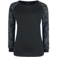 Black Premium by EMP - Gothic Sweatshirt - Skull & Roses - S bis XXL - für Damen - Größe XXL - schwarz von Black Premium by EMP