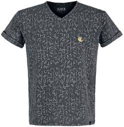 Black Premium by EMP Herren graues T-Shirt mit Rabenprint 4XL von Black Premium by EMP