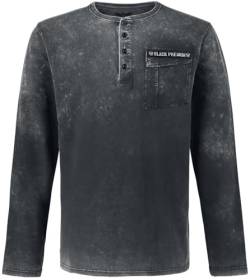 Black Premium by EMP Herren graues Vintage Langarmshirt 4XL von Black Premium by EMP