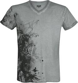 Black Premium by EMP Herren hellgraues T-Shirt mit Print 4XL von Black Premium by EMP