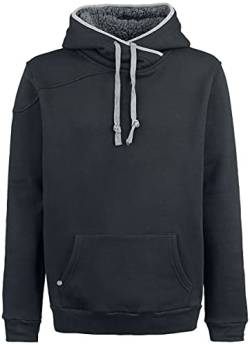 Black Premium by EMP Herren schwarzer Hoodie mit hohem Kragen XXL von Black Premium by EMP