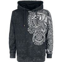 Black Premium by EMP Kapuzenpullover - Anthrazitfarbener Kapuzenpullover mit keltisch anmutendem Print - S bis XXL - für Männer - Größe L - anthrazit von Black Premium by EMP