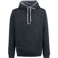 Black Premium by EMP Kapuzenpullover - Teddy Hoodie - S bis XXL - für Männer - Größe S - schwarz/grau von Black Premium by EMP