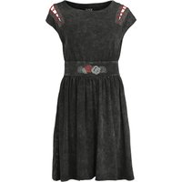 Black Premium by EMP Kleid knielang - Cut Out Dress with Roses - S bis XXL - für Damen - Größe M - schwarz von Black Premium by EMP