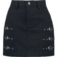 Black Premium by EMP Kurzer Rock - Short Skirt with decorative Buckles - S bis XXL - für Damen - Größe S - schwarz von Black Premium by EMP