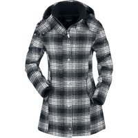 Black Premium by EMP Kurzmantel - Checkered Short Coat - XS bis 5XL - für Damen - Größe 3XL - schwarz/grau von Black Premium by EMP