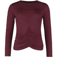 Black Premium by EMP Langarmshirt - Longsleeve mit Raffung - S bis 5XL - für Damen - Größe XXL - bordeaux von Black Premium by EMP