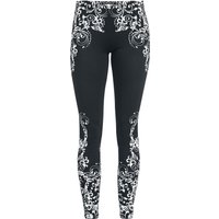 Black Premium by EMP Leggings - Schwarze Leggings mit detailreichem Print - S bis 5XL - für Damen - Größe 3XL - schwarz von Black Premium by EMP