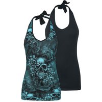 Black Premium by EMP Neckholder - Doppelpack Neckholder-Tops - S bis 5XL - für Damen - Größe L - schwarz von Black Premium by EMP