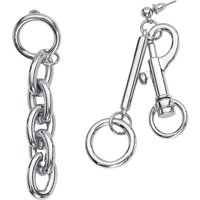 Black Premium by EMP Ohrring - Carabiner Chain - für Damen - silberfarben von Black Premium by EMP