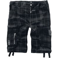 Black Premium by EMP Short - schwarze Shorts mit karo Muster - S bis XXL - für Männer - Größe L - schwarz/grau von Black Premium by EMP