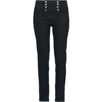 Black Premium by EMP Stoffhose - Double Button Placket Jeans - W27L30 bis W31L32 - für Damen - Größe W28L32 - schwarz von Black Premium by EMP