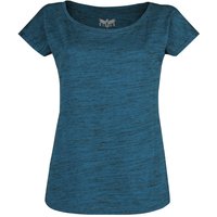 Black Premium by EMP T-Shirt - Blaues T-Shirt in Melange-Optik - S bis XXL - für Damen - Größe S - blau von Black Premium by EMP