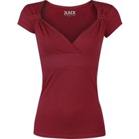 Black Premium by EMP T-Shirt - Fashion V-Top - S bis 4XL - für Damen - Größe 3XL - bordeaux von Black Premium by EMP