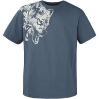 Black Premium by EMP T-Shirt - T-Shirt With Wolf Print - S bis 3XL - für Männer - Größe M - blau von Black Premium by EMP