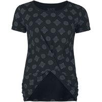 Black Premium by EMP T-Shirt - T-Shirt mit Knotendetail und Keltischen Motiven - XS bis XL - für Damen - Größe M - schwarz von Black Premium by EMP