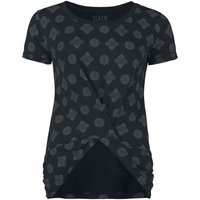 Black Premium by EMP T-Shirt - T-Shirt mit Knotendetail und Keltischen Motiven - XS bis XL - für Damen - Größe S - schwarz von Black Premium by EMP