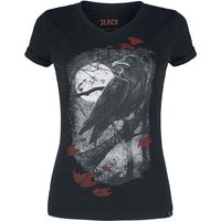 Black Premium by EMP T-Shirt - T-Shirt mit Rabenprint - XS bis 5XL - für Damen - Größe 3XL - schwarz von Black Premium by EMP