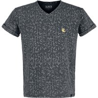 Black Premium by EMP T-Shirt - T-Shirt mit Runenprint - S bis 5XL - für Männer - Größe L - grau von Black Premium by EMP