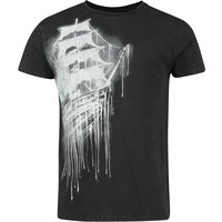 Black Premium by EMP T-Shirt - T-Shirt with Ghost Ship Print - M bis XXL - für Männer - Größe L - schwarz von Black Premium by EMP