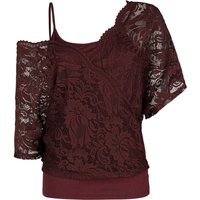 Black Premium by EMP T-Shirt - When The Heart Rules The Mind - S bis 5XL - für Damen - Größe XL - bordeaux von Black Premium by EMP