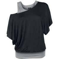 Black Premium by EMP T-Shirt - When The Heart Rules The Mind - XS bis 5XL - für Damen - Größe S - schwarz/grau von Black Premium by EMP