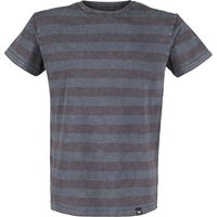 Black Premium by EMP T-Shirt - graues T-Shirt mit Querstreifen und Rundhalsausschnitt - S bis 5XL - für Männer - Größe S - grau von Black Premium by EMP