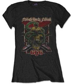 Black Sabbath 'Bloody Sabbath 666' (Black) Womens Fitted T-Shirt (medium) von Black Sabbath