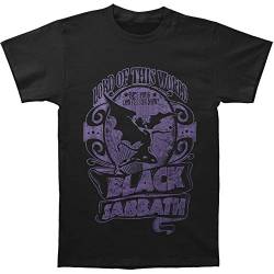 Black Sabbath Herren Welt T-Shirt, Schwarz, XL von Black Sabbath