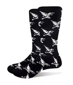 Black Sabbath Socken Demon Pattern offiziell Unisex Schwarz Ankle (UK SIZE 7 - UK Size 7-11 von Black Sabbath