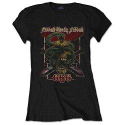 Black Sabbath T-Shirt, offizielles Skinny-Design, Sabbath 666", Vintage Snake Gr. 40, Schwarz von Black Sabbath