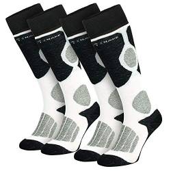 Black Snake® 2 Paar Skisocken für Damen und Herren Funktionssocken Sportsocken - Schwarz/Weiß - 39/42 von Black Snake