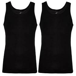 Black Snake® Herren Unterhemd 2er Set Seamless Tank Top Feinripp Achselshirt - Schwarz - 5/M von Black Snake