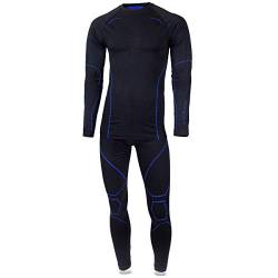 Black Snake Funktionsunterwäsche Herren Seamless Thermounterwäsche Sport Unterwäsche Schwarz/Blau M/L von Black Snake