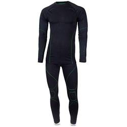 Black Snake Funktionsunterwäsche Herren Seamless Thermounterwäsche Sport Unterwäsche Schwarz/Grün M/L von Black Snake