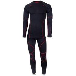 Black Snake Funktionsunterwäsche Herren Seamless Thermounterwäsche Sport Unterwäsche Schwarz/Rot M/L von Black Snake